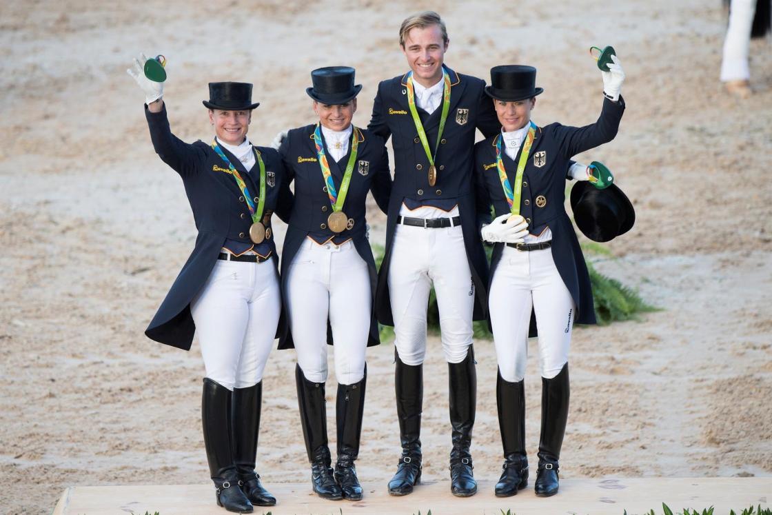 Fotografía del equipo alemán, cedida por la Federación Ecuestre Internacional. FEI.