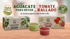 Formatos individuales monodosis de tomate rallado y aguacateAutor: Caña Nature