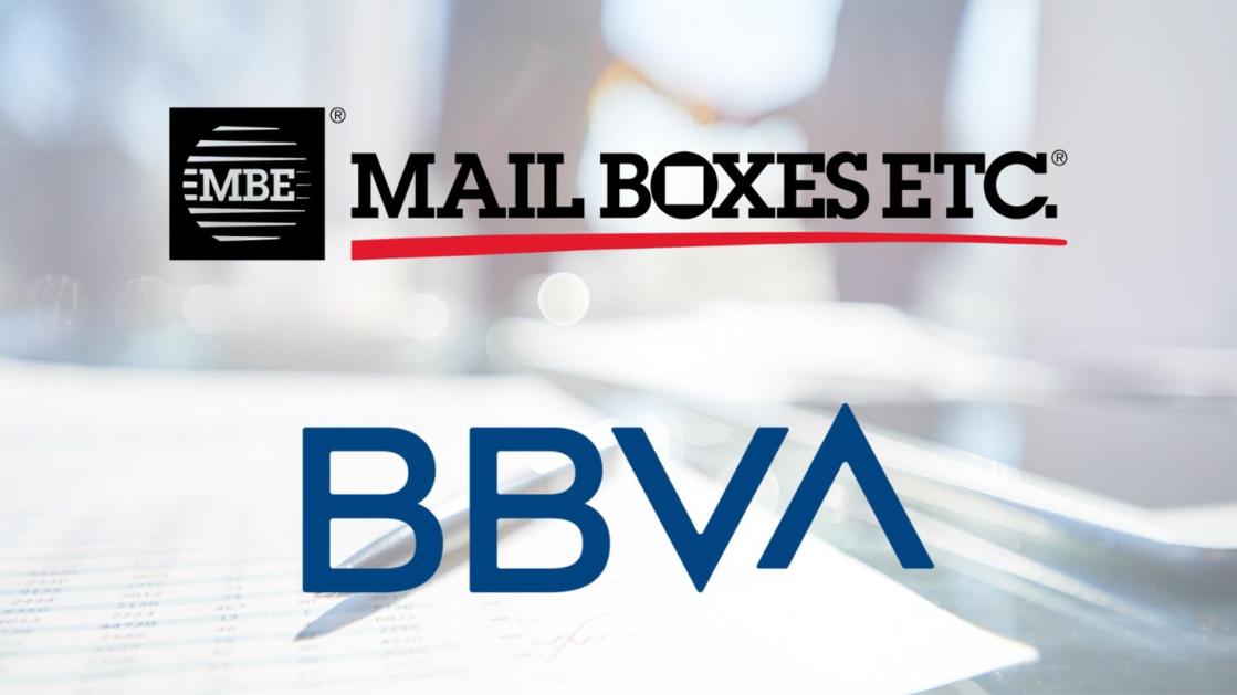 Pie de foto: MBE y BBVA renuevan la colaboraciónAutor: Mail Boxes Etc.