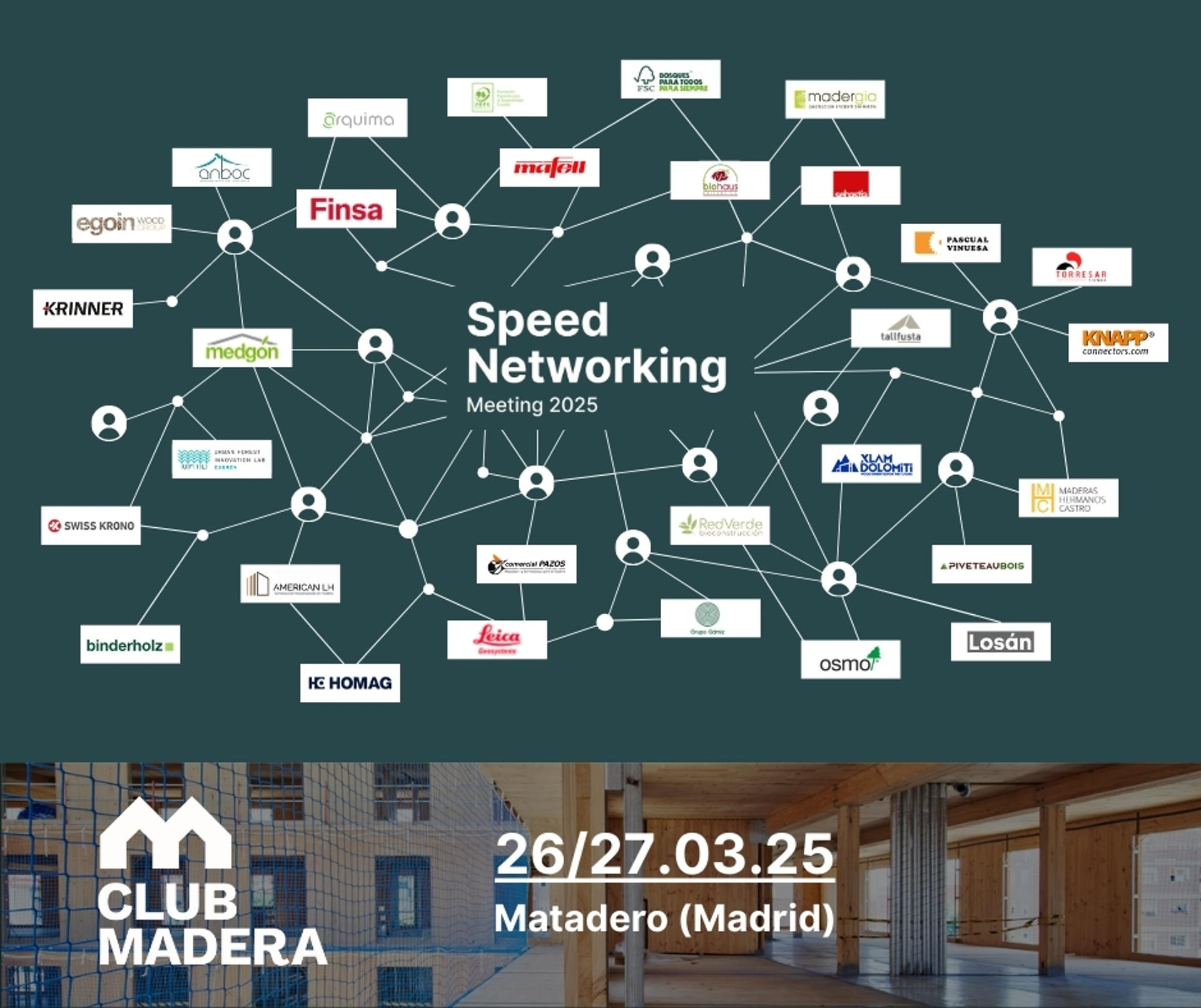 Imagen de la cartela del 'Speed Networking Meeting 2025', que tendrá lugar el 26 y 27 de marzo en el espacio Matadero Madrid./IMAGEN CEDIDA POR LA ORGANIZACIÓN
