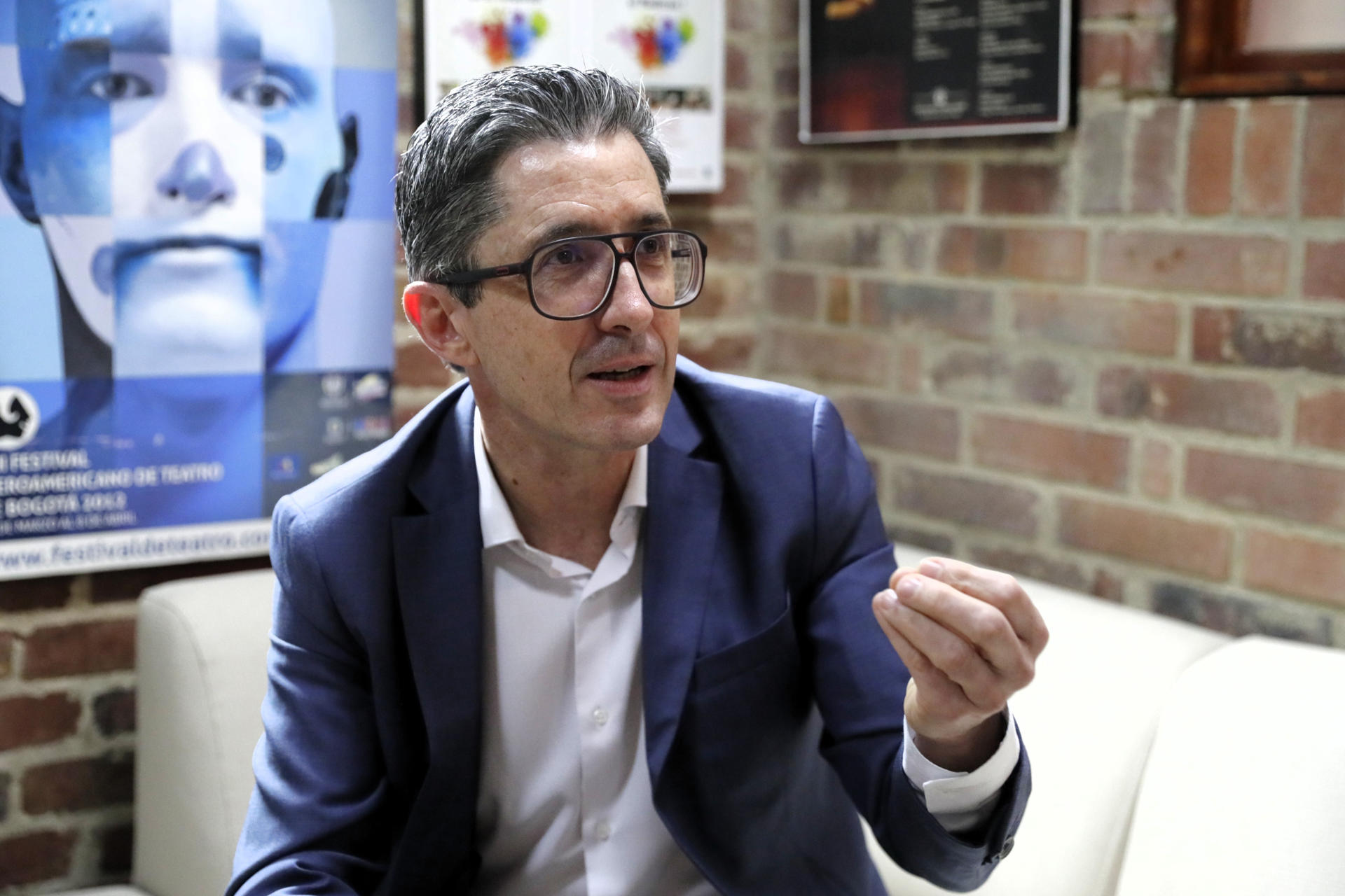 El director general del Basque Culinary Center, Joxe Mari Aizega, habla en entrevista con EFE este martes, en el Foro Gastronómico Internacional en Bogotá (Colombia). EFE/ Carlos Ortega