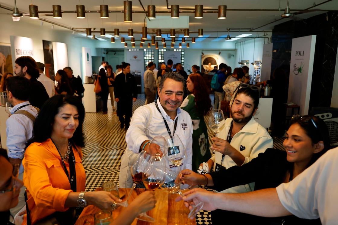 Con sabores que evocan generaciones de tradición vitivinícola, paisajes montañosos y el cuidado artesanal de las uvas endémicas de la comunidad autónoma vasca, unas 23 bodegas de esa región quieren conquistar el mercado mexicano. EFE/ Francisco Guasco